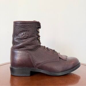 Ariat Men’s Lacer Kiltie Brown Leather Cowboy Boots | US 10